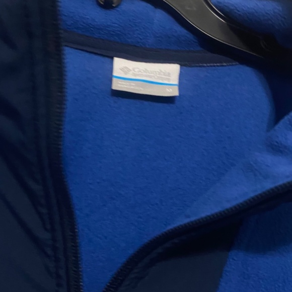Columbia Sequoia Grove Mens  Half Zip Fleece blue Coat Outerwear Size M - Picture 4 of 5